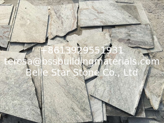 Green Quartzite Random Flagstone Crazy Stone Irregular Flagstone Landscaping Stones