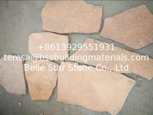 Pink Sandstone Random Flagstone Crazy Stone Irregular Flagstone Landscaping Stones