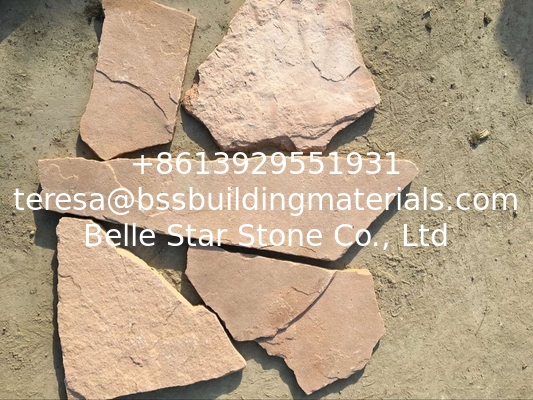 Pink Sandstone Random Flagstone Crazy Stone Irregular Flagstone Landscaping Stones