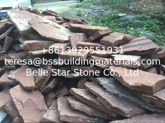 Red Sandstone Random Flagstone Irregular Flagstone Crazy Stone Flagstone Patio