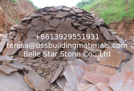 Red Slate Random Flagstone Irregular Flagstone Crazy Stone Slate Flagstone Pavers
