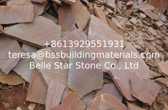 Red Slate Random Flagstone Irregular Flagstone Crazy Stone Slate Flagstone Pavers