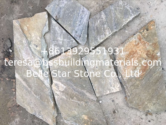Forest Green Basalt Random Flagstone Crazy Stone Irregular Random Stone for Floor/Wall