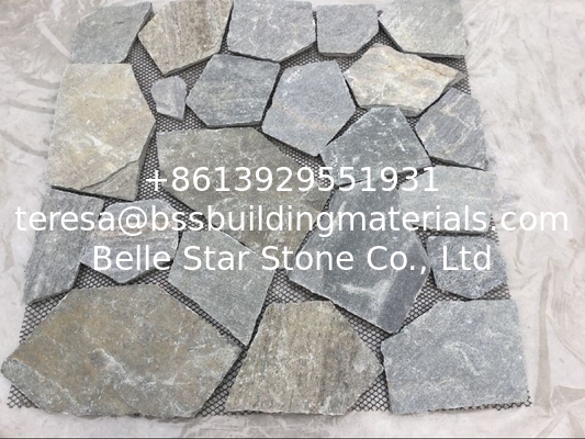 Forest Green Basalt Random Flagstone Crazy Stone Irregular Random Stone for Floor/Wall