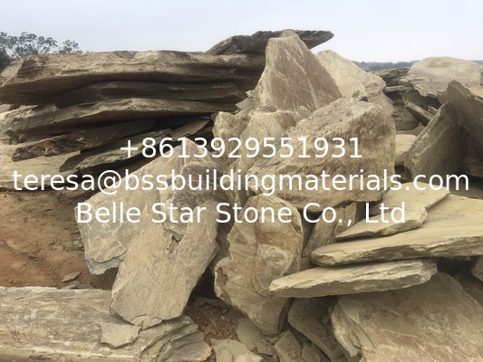 Earth Yellow Slate Random Flagstone Irregular Random Stone Landscaping Stones