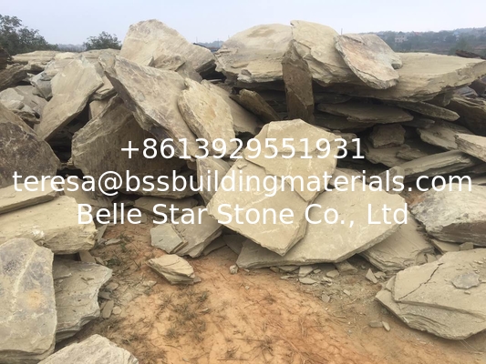 Earth Yellow Slate Random Flagstone Irregular Random Stone Landscaping Stones