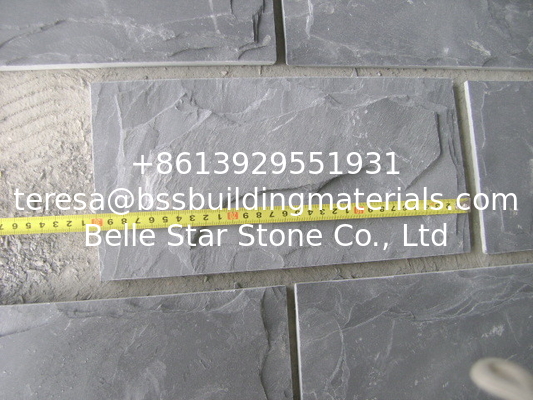 Black Slate Mushroom Stones Slate Exterior Stone Cladding Slate Landscaping Stones