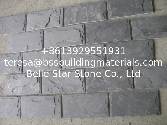 Black Slate Mushroom Stones Slate Exterior Stone Cladding Slate Landscaping Stones