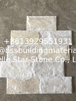 Off-White Quartzite Mushroom Stones Quartzite Stone Cladding Stone Wall Tile Landscaping Stones