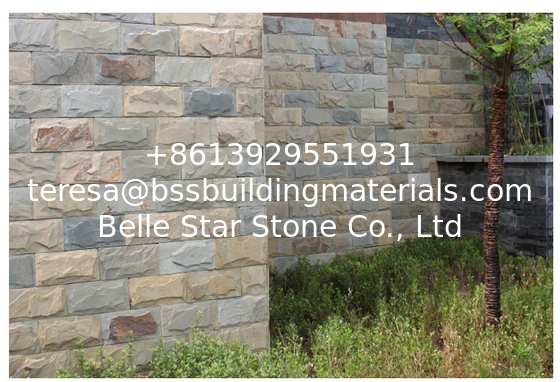 Multicolor Slate Mushroom Stones Slate Exterior Stone Cladding Slate Landscaping Stones