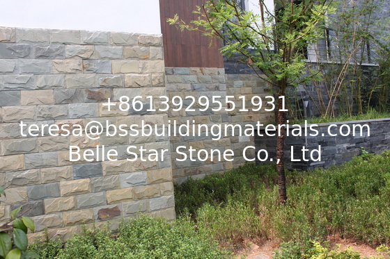 Multicolor Slate Mushroom Stones Slate Exterior Stone Cladding Slate Landscaping Stones