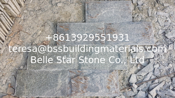 Green Quartzite Pillar Wall Stone Quartzite Mushroom Stones Landscaping Stones Exterior Stone