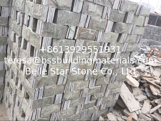 Green Quartzite Pillar Wall Stone Quartzite Mushroom Stones Landscaping Stones Exterior Stone