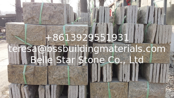 Sesame Yellow Granite Mushroom Stones Pillar/Column Wall Stone Landscaping Stones