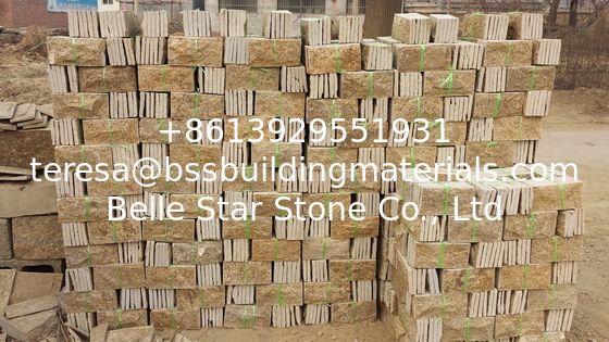 Tiger Skin Yellow Granite Mushroom Stones Granite Stone Wall Tiles Pillar/Column Wall Stone