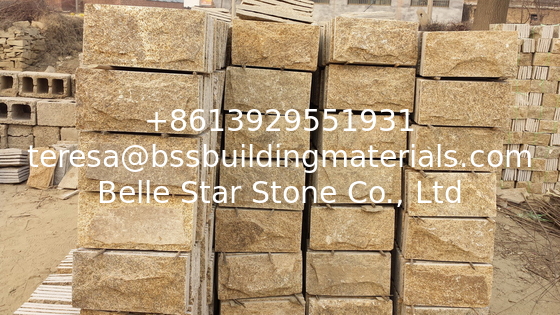 Tiger Skin Yellow Granite Mushroom Stones Granite Stone Wall Tiles Pillar/Column Wall Stone