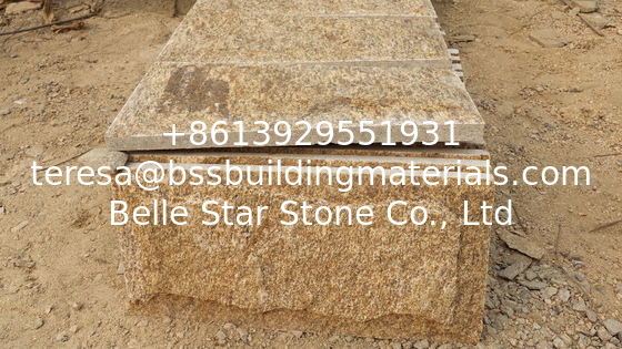Tiger Skin Yellow Granite Mushroom Stones Granite Stone Wall Tiles Pillar/Column Wall Stone