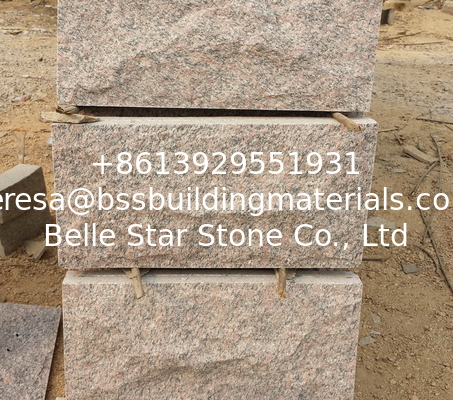 Rose Granite Mushroom Stones Pillar/Column Wall Stone Exterior Stone Cladding Landscaping Stone