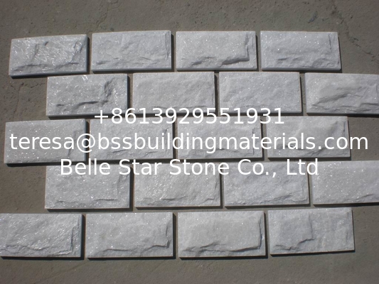 Snow White Quartzite Mushroom Stone Exterior Stone Wall Tile Quartzite Stone Cladding