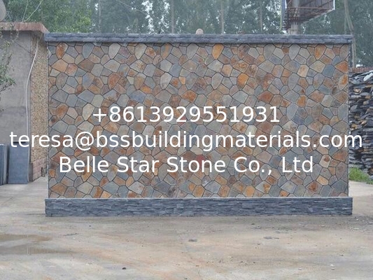 Multicolor Slate Flagstone Patio Stones/Wall Cladding Natural Slate Flagstone Pavers/Walkway