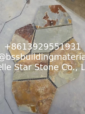 Rusty Slate Flagstone Walkway/Patio Stones Slate Flagstone Wall Cladding Landscaping Stones
