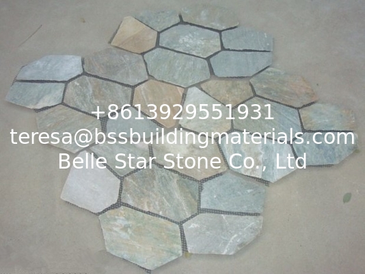Oyster Split Face Slate/Quartzite Flagstone Patio Pavers Oyster Flagstone Walkway Pavement