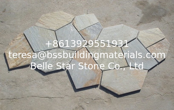 Oyster Split Face Slate/Quartzite Flagstone Patio Pavers Oyster Flagstone Walkway Pavement