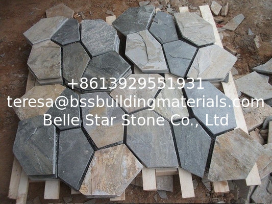 Oyster Split Face Slate/Quartzite Flagstone Patio Pavers Oyster Flagstone Walkway Pavement