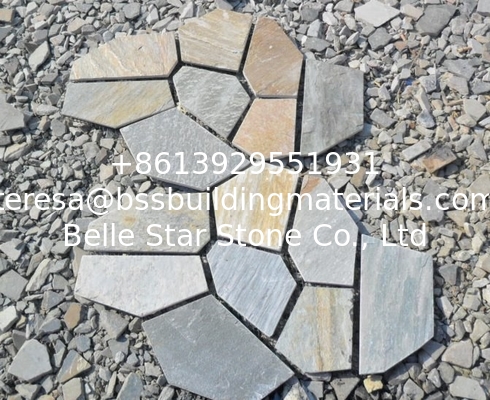 Oyster Split Face Slate Flagstone Flooring Pavers Oyster Flagstone Wall Cladding Landscaping Stone