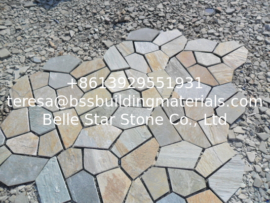 Oyster Split Face Slate Flagstone Flooring Pavers Oyster Flagstone Wall Cladding Landscaping Stone