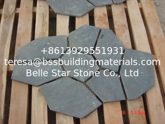 Black Slate Flagstone Charcoal Slate Flagstone Walkway Patios Flooring Flagstone Wall Cladding