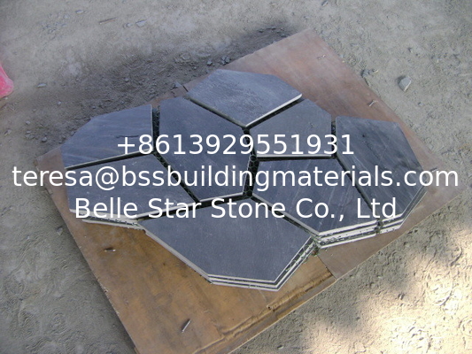Black Slate Flagstone Charcoal Slate Flagstone Walkway Patios Flooring Flagstone Wall Cladding