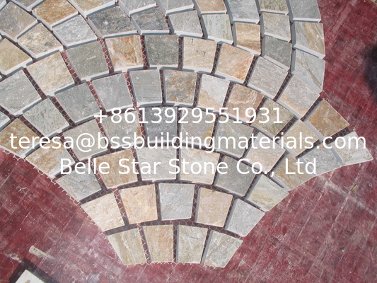 Oyster Split Face Flagstone Oyster Fan Pattern Patio Stones Flagstone Exterior Wall
