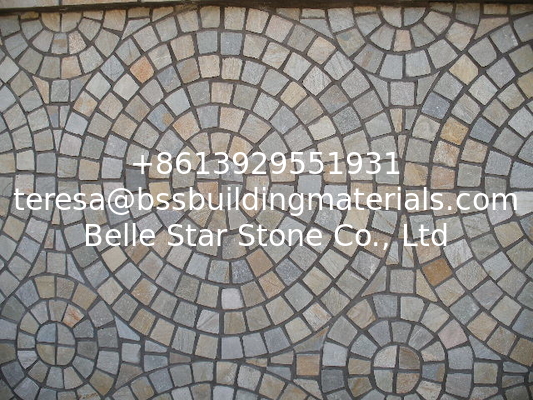 Oyster Meshed Flagstone Split Face Oyster Flagstone Walkway Patios Fan Pattern Flagstone