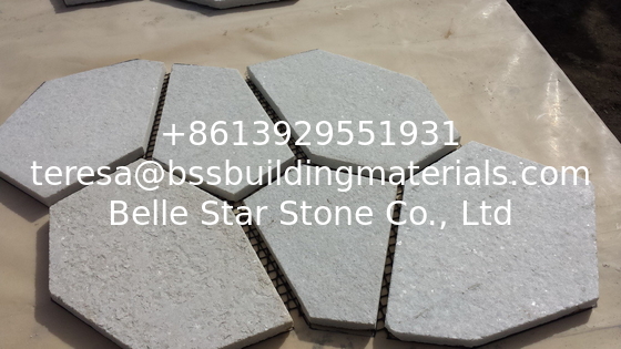 White Quartzite Meshed Flagstone Flamed Quartzite Flagstone Wall Natural Flagstone Walkway