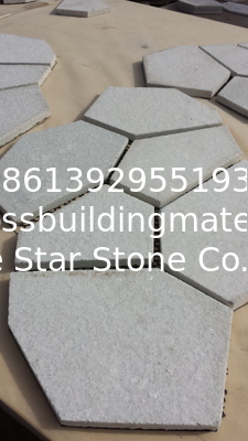 White Quartzite Meshed Flagstone Flamed Quartzite Flagstone Wall Natural Flagstone Walkway