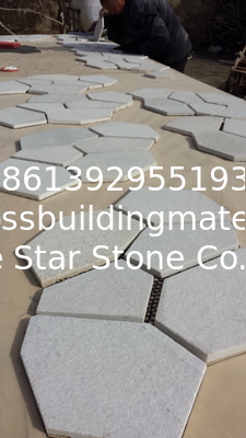 White Quartzite Meshed Flagstone Flamed Quartzite Flagstone Wall Natural Flagstone Walkway