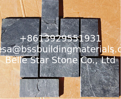 Black Slate Meshed Flagstone Natural Slate Patio Stones Slate Paving Stone Charcoal Slate Pavers