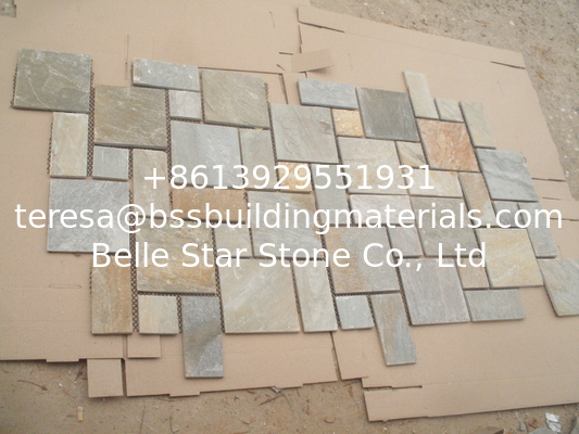 Oyster Split Face Slate Flagstone Patio Oyster Meshed Flagstone Walkway Natural Stone Pavers