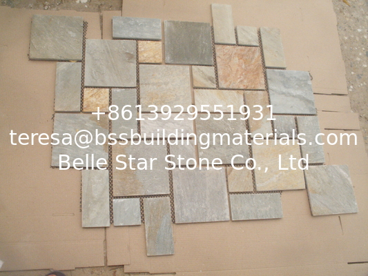 Oyster Split Face Slate Flagstone Patio Oyster Meshed Flagstone Walkway Natural Stone Pavers