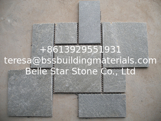 Grey Riven Slate Flagstone Patio Natural Slate Paving Stone Grey Meshed Flagstone Wall