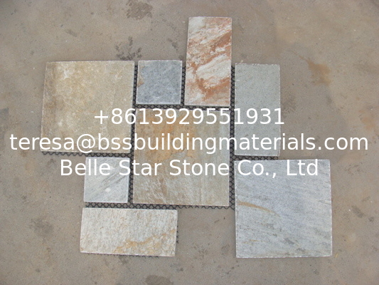 Grey Riven Slate Flagstone Patio Natural Slate Paving Stone Grey Meshed Flagstone Wall