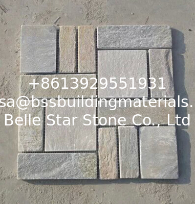 Oyster Split Face Slate Flagstone Patio Natural Flagstone Mosaic Wall Oyster Paving Stones