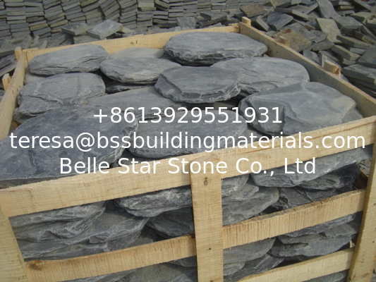 Black Slate Stepping Stones Natural Slate Round Shape Garden Landscaping Stone Pavers