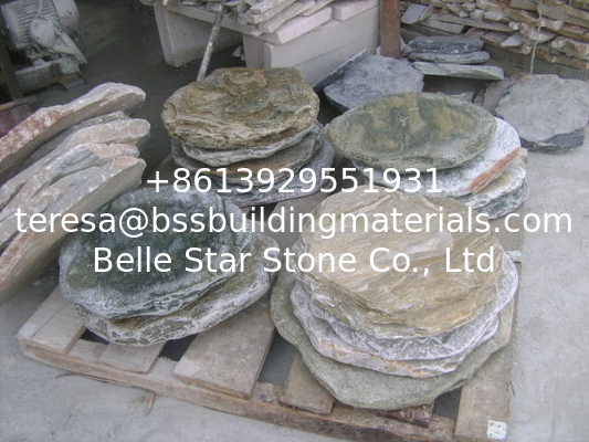 Natural Oyster Stepping Stone Slate Stepping Pavements Quartzite Garden Paving Round Stone
