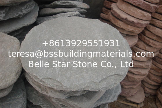 Natural Oyster Stepping Stone Slate Stepping Pavements Quartzite Garden Paving Round Stone