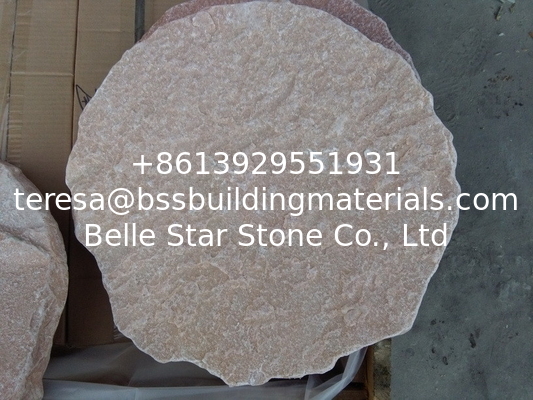 Pink Sandstone Round Stepping Stones Garden Paving Stone Sandstone Landscaping Patio
