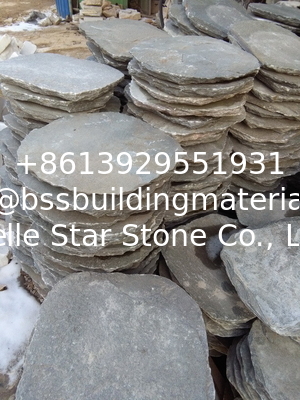 Grey Slate Garden Stepping Stones Round Natural Paving Stone Exterior Landscaping Stone Pavers