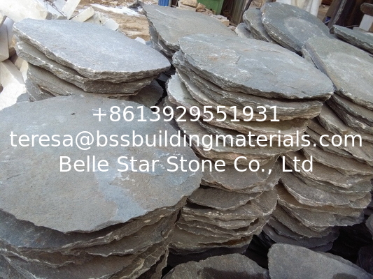 Grey Slate Garden Stepping Stones Round Natural Paving Stone Exterior Landscaping Stone Pavers