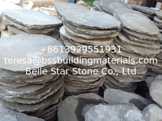 Grey Slate Garden Stepping Stones Round Natural Paving Stone Exterior Landscaping Stone Pavers